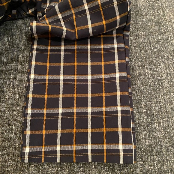 Anthropologie The Essential Slim Kick Flare Cropped Plaid pants size 12 - Picture 5 of 7